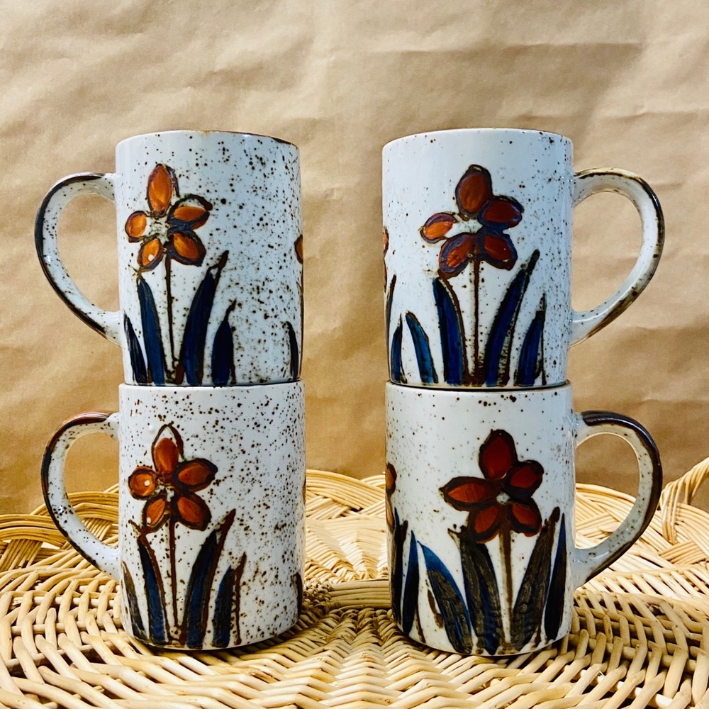 Vintage Cottage Core Otagiri ceramic (4) mugs